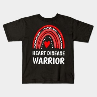 Heart Disease Warrior Wear Red to Fight Heart Disease Month Kids T-Shirt